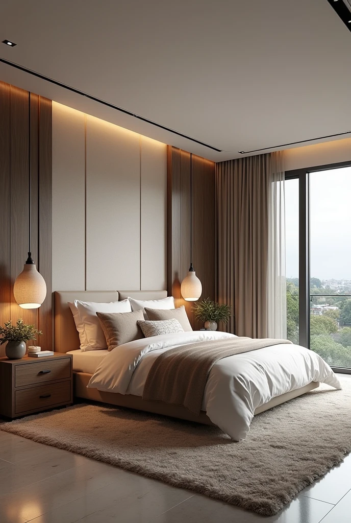 modern bedroom design , render ultra realista , 8k ,4k , ultra-realista , Foto realista
