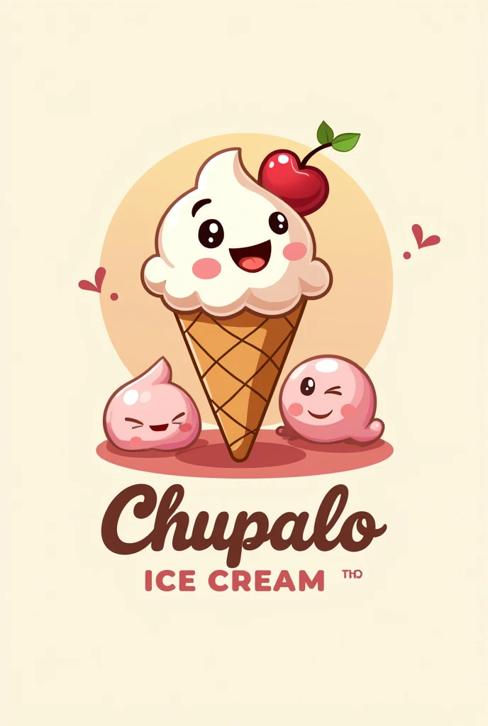 A logo with the name chupalo for an ice cream shop 