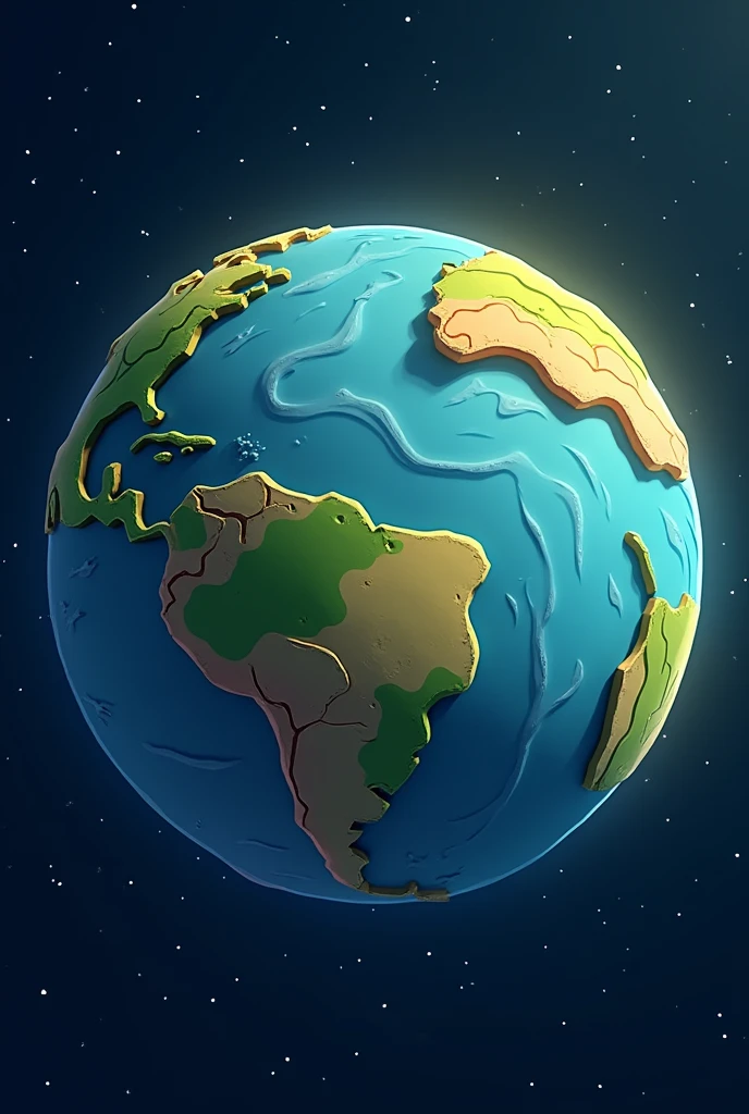 Animated planet earth with road and nice colors