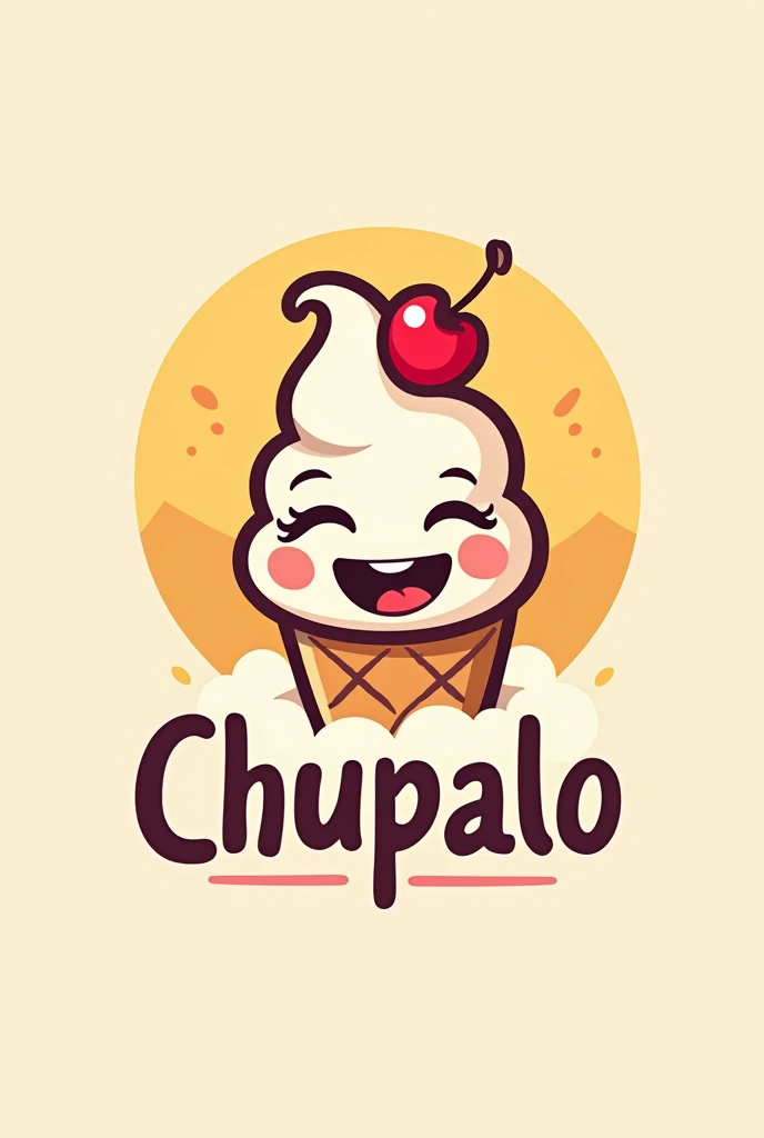 A logo with the name chupalo for an ice cream shop 