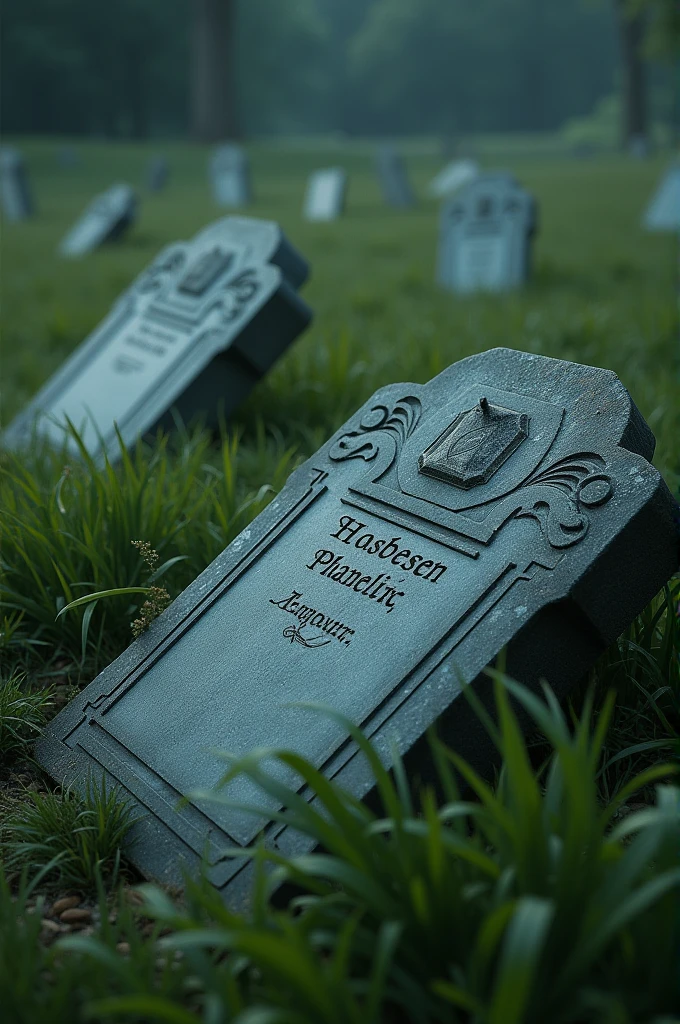 images of tombstones on the ground with grass but without crosses