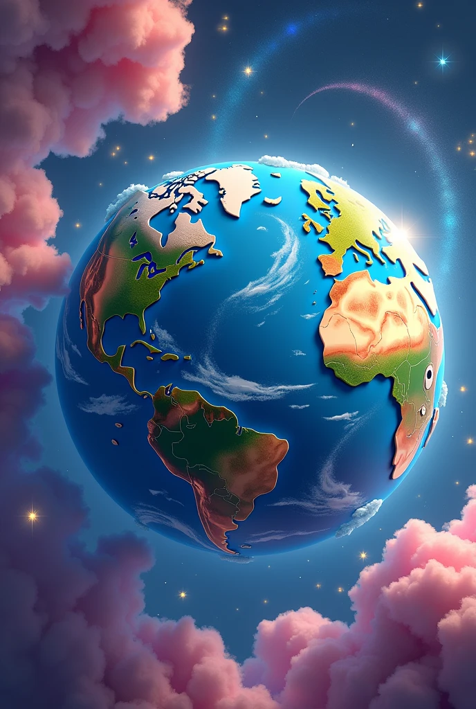 Animated planet earth kaway and vibrant colors