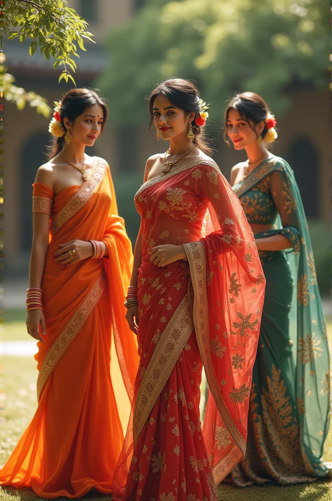 Lovely hot girls with saree