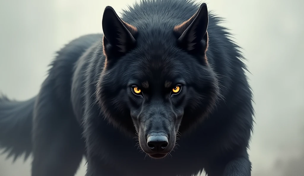 fierce black wolf, to use as an avatar on Steam