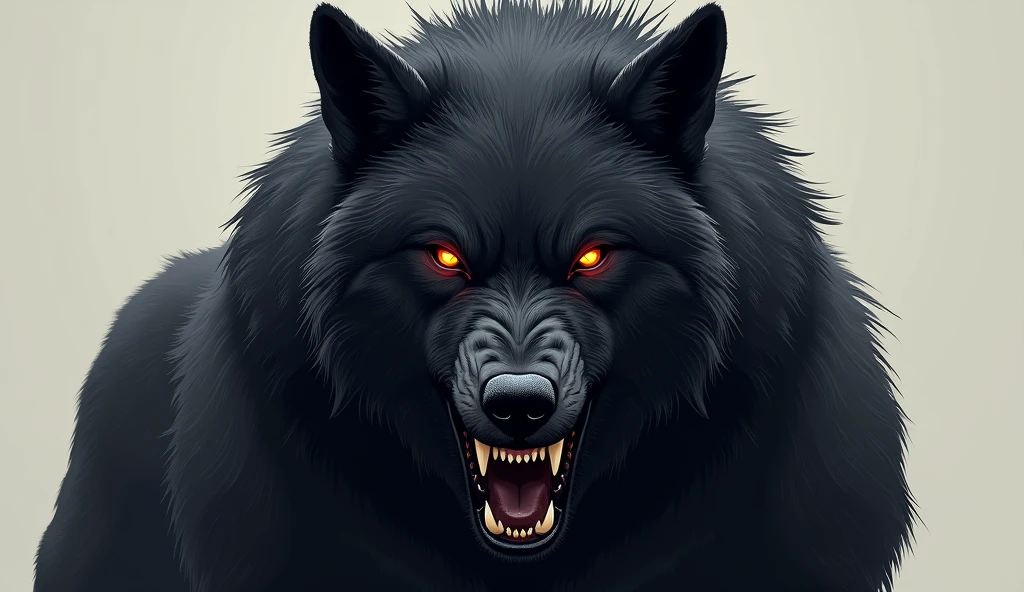 fierce black wolf, to use as an avatar on Steam