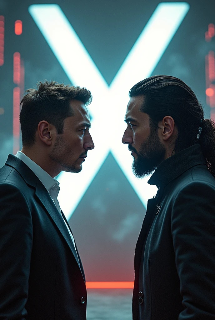 Elon Musk vs Alexandre Moares Use the X between them OX of brand x