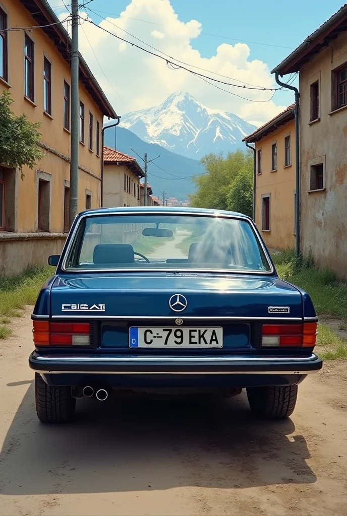 famous portet with a bay 4 color dark blue registration numbers CS 79 EKA Reșita area