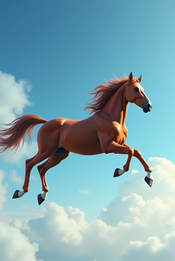 Horse in plane