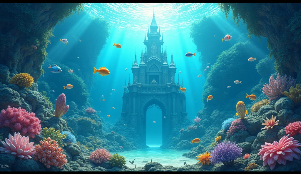 ((Highly detailed anime art)),Aquarium tank,Colorful tropical fish,Underwater castle,Sunken ship,((masterpiece, Highest quality, Extremely detailed CG, unity 8k wallpaper )),(masterpiece, Highest quality, Highest quality, Official Art, beautiful),Very vivid,High-precision images,Ultra-high resolution,Great art,Poster Art,Impressive photos,Impressive art,beautiful顔,Perfect Face