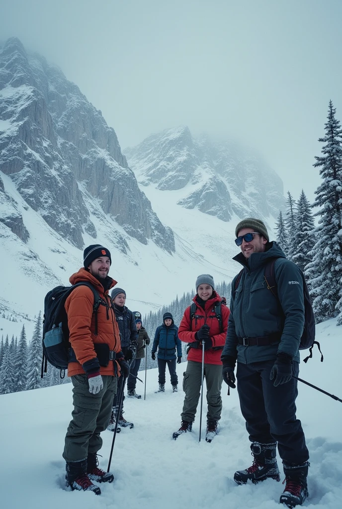 Begin by introducing the hikers, their experience, and the context of the expedition. Talk about the Ural Mountains in winter, describing the vast, desolate landscape, the thick blanket of snow covering the forests, and the deadly cold that drops to -30°C. Highlight the group dynamics, particularly their leader, Igor Dyatlov, as they prepare for the adventure. The visual of a rugged terrain and bone-chilling weather should set the tone of isolation and danger.
Visual Aid: Show a map of the Ural Mountains and Dyatlov Pass, accompanied by real photos of the hikers, smiling and gearing up for the expedition.