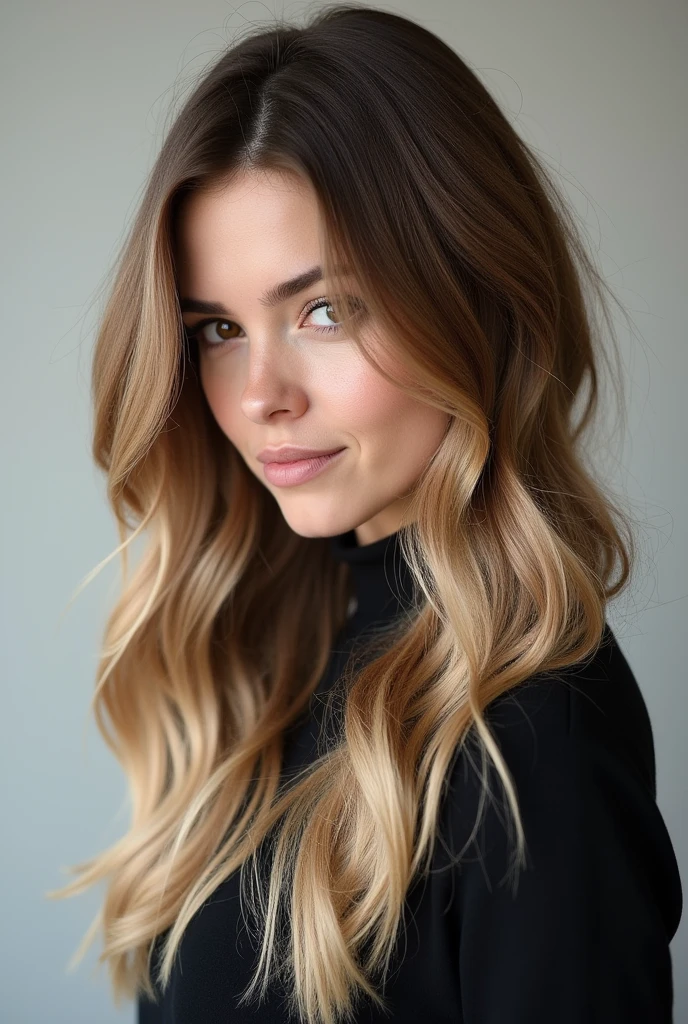 Chin length layer and volume haircut in the picture in long hair