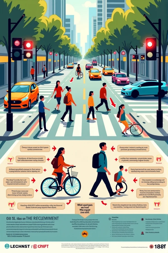 Poster about right of way rule and traffic signals