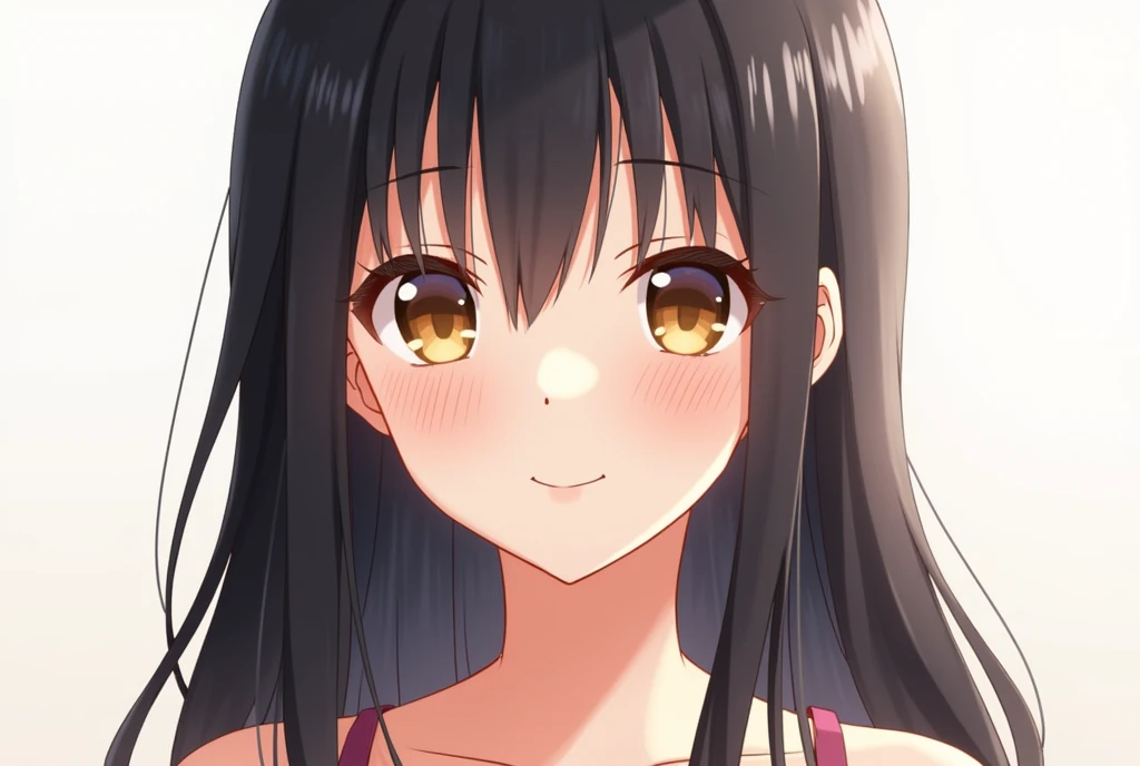 High resolution, Shortcuts, One girl, Large Breasts, smile,Anime Style, Black Hair, 