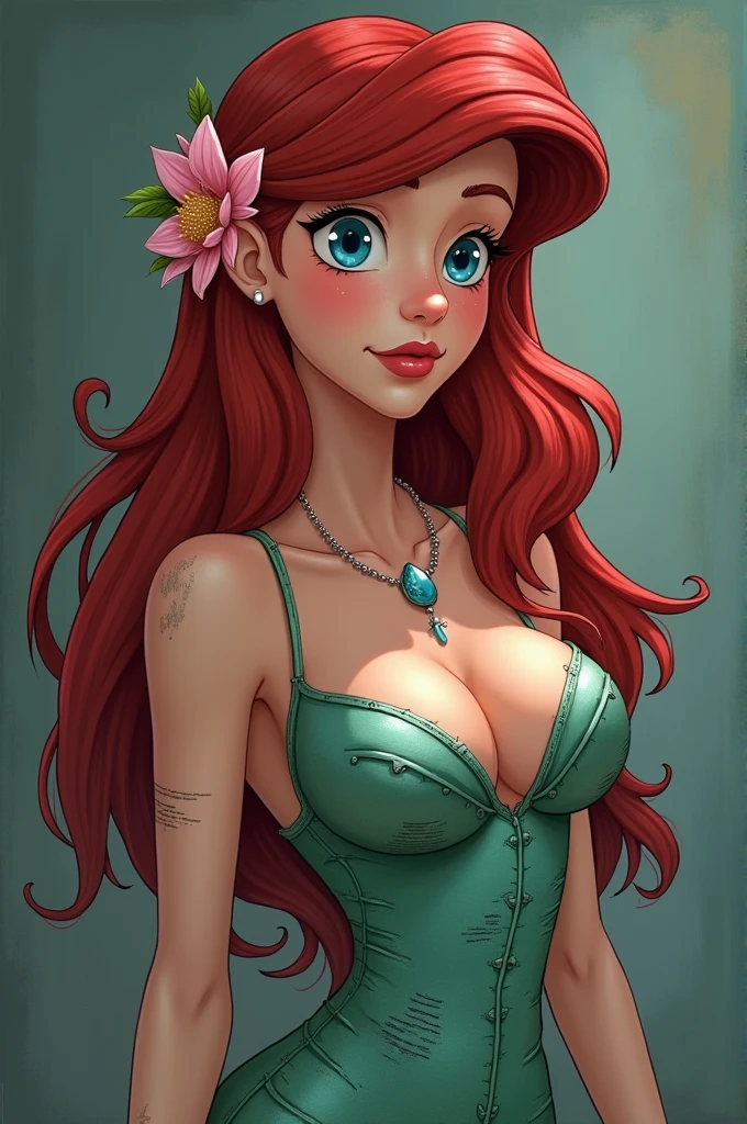 A lady has large breast, Disney cartoons format 3D