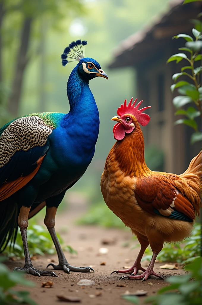 Peacock vs chicken