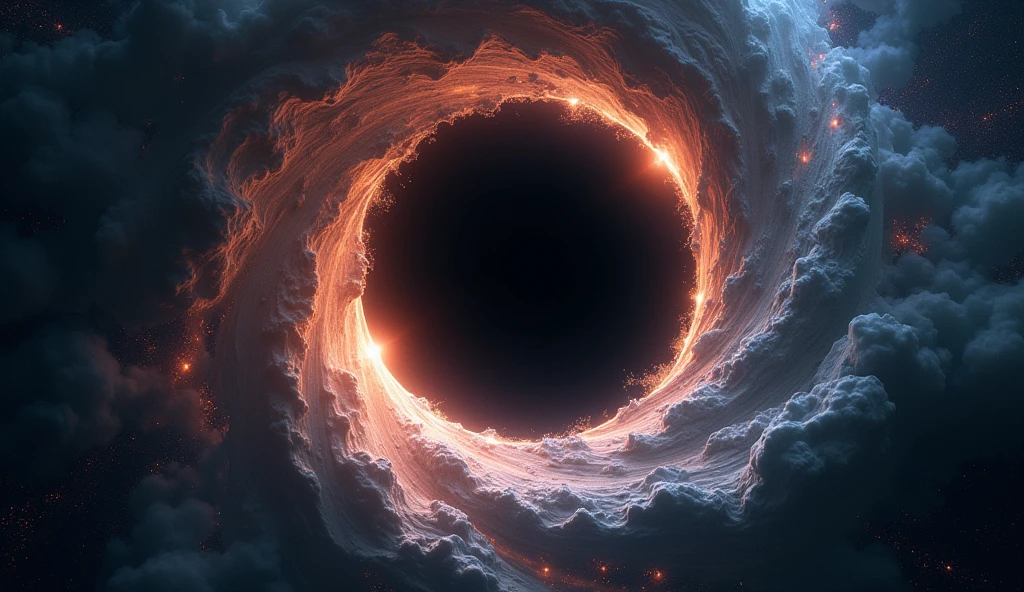 Black hole singularity add deep space background