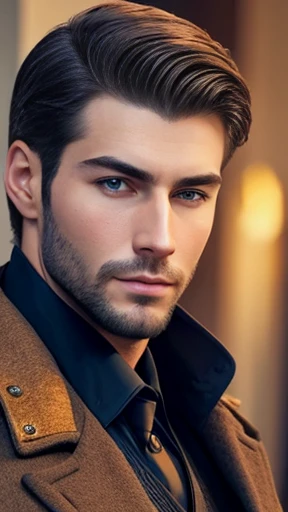 A handsome Russian man focus on the face