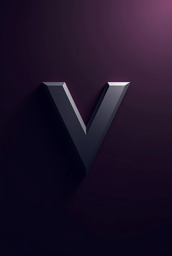 A purple logo with the initial v in graphite letters
