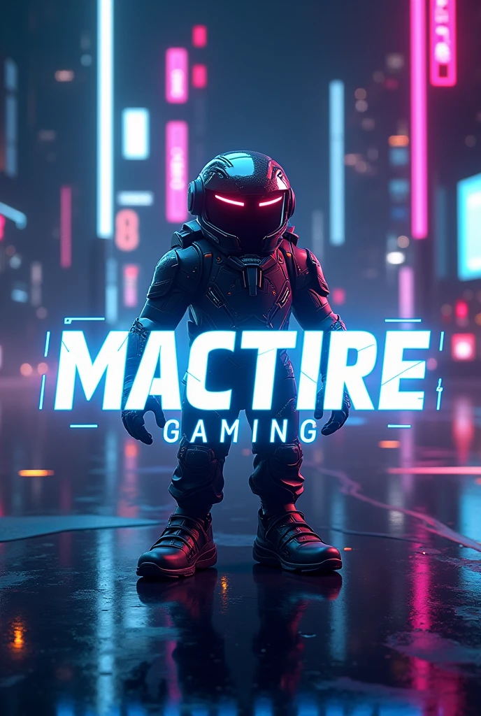 Generate a gaming channel  name and add some futuristic elements On the picture named ' MacTire gaming '