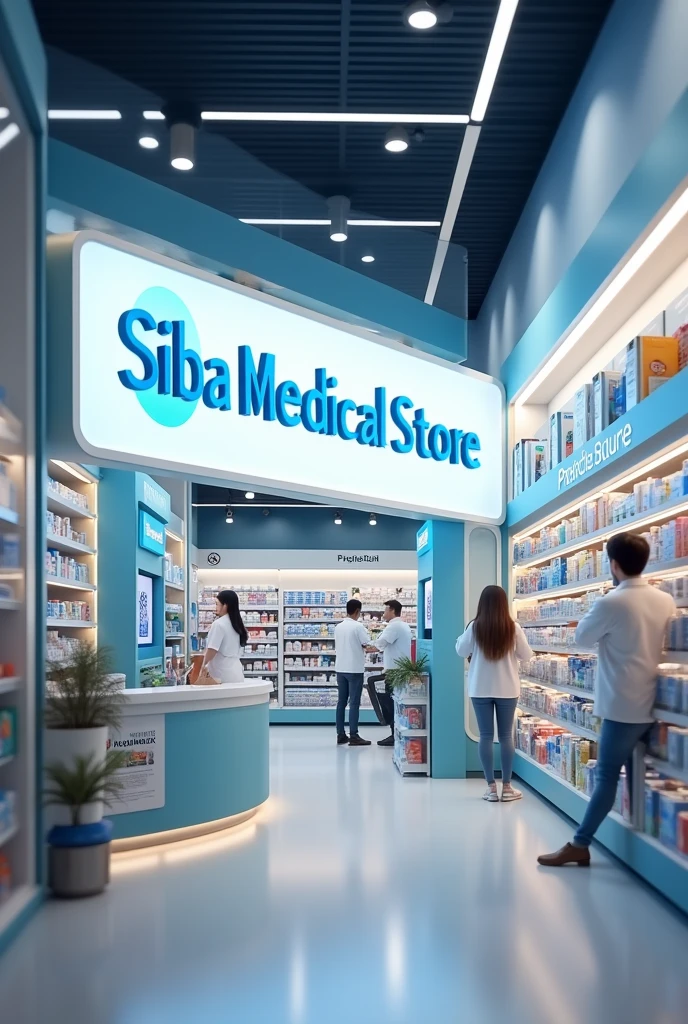 saiba medical store  3D bord