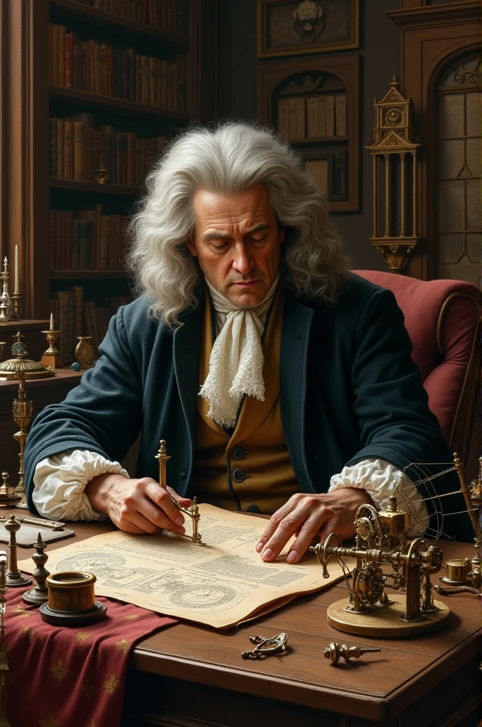 Newton doing mechanics