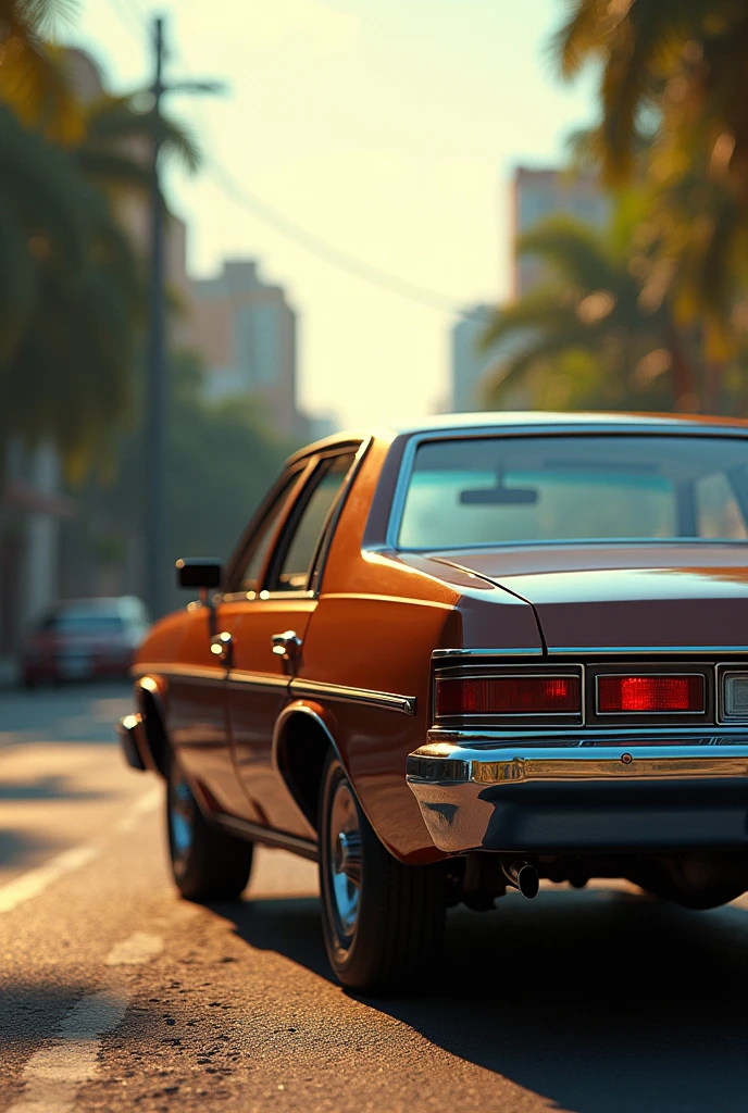 Brazilian car Opala 1978 from the side
