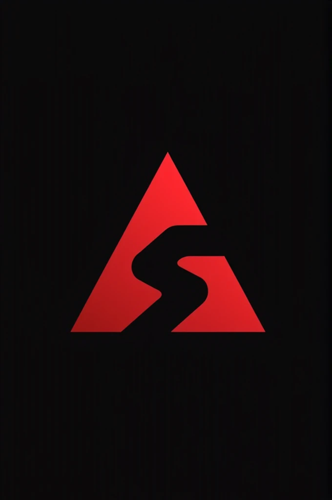 Make a triangle-shaped logo that says supplefit on top.with black and red colors