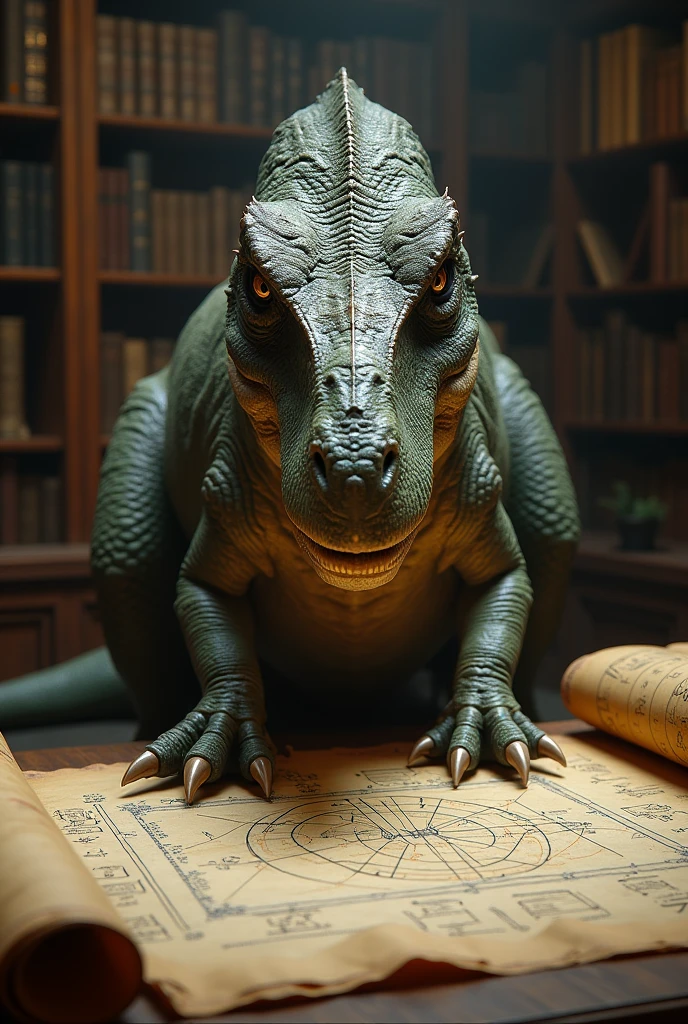 Real dinosaur studying math