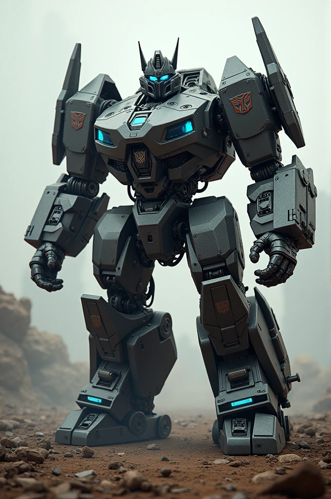 A robotic creature with the combination of rhino and optimus prime