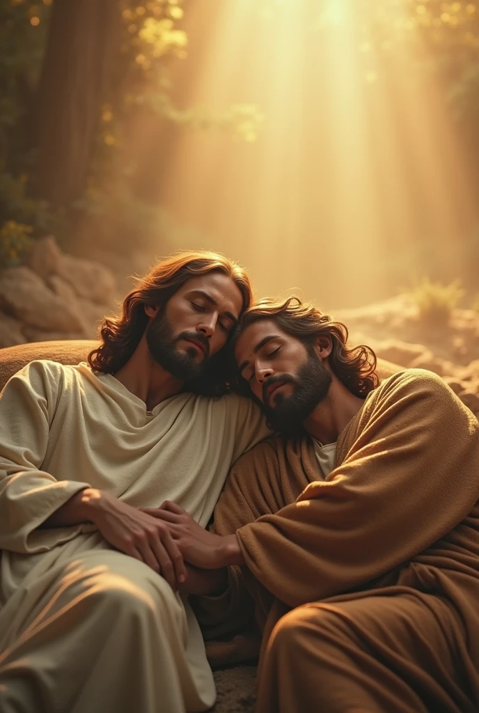 Jesus and mohommad sleeping together