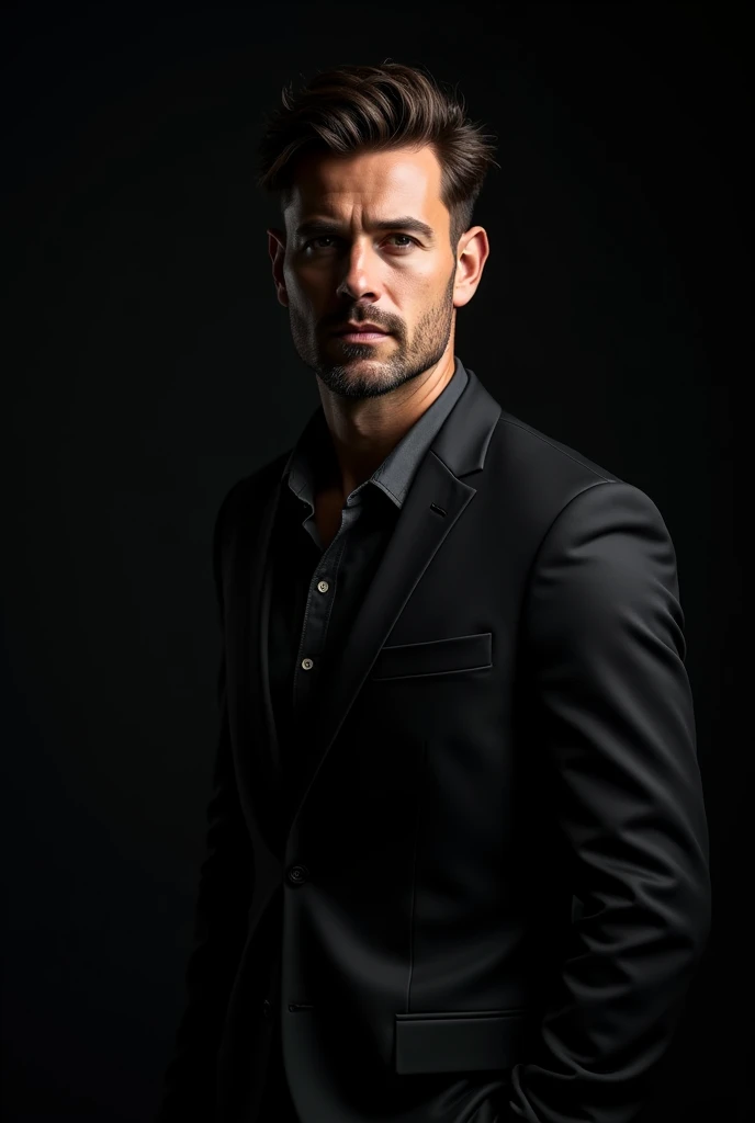 Instagram profile picture for man with black background and coach style 
