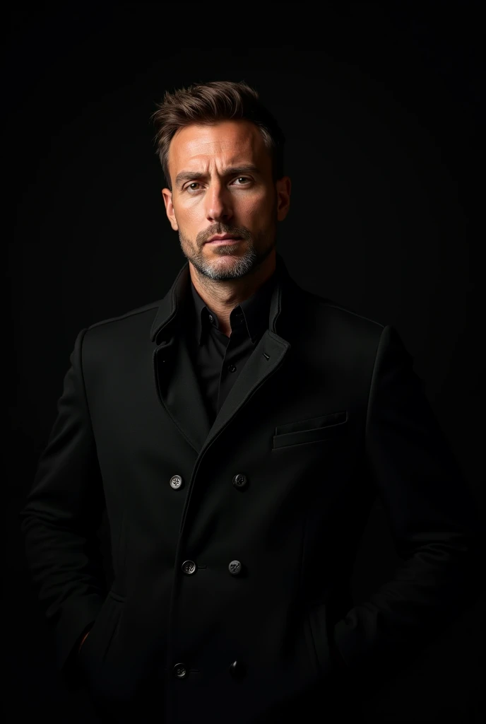 Instagram profile picture for man with black background and coach style