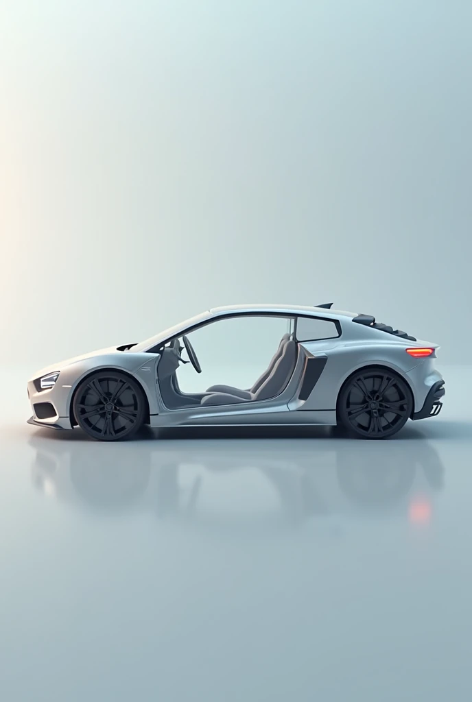 Front window for a car with a rectangular front section