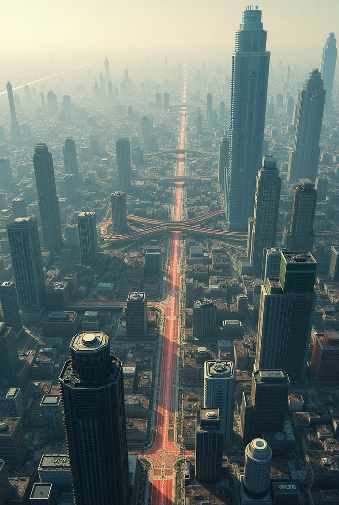 city with fragile patterns seen from above
