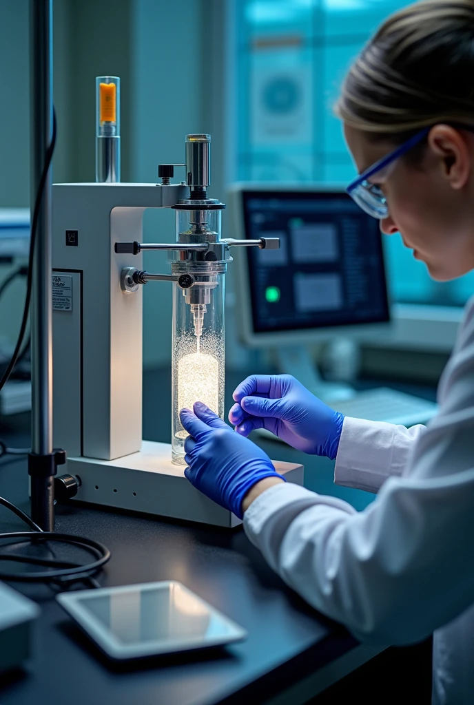 Measuring fiber density with a pycnometer
