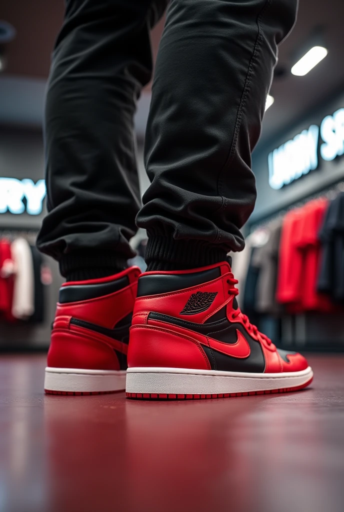 Jordan 1 sneakers, cherry color, and say Sherry Sports