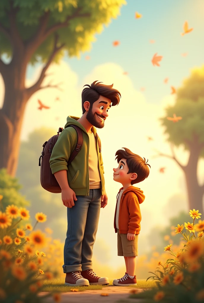 Need animation image father and son together 