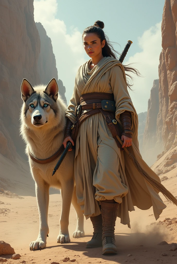 Rey skywalker with blue eyed tuk&#39;ata