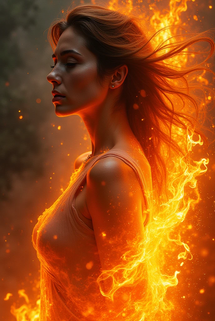 She is fire and passion all at the same time and there is no way to separate the burning skin from a burning heart.