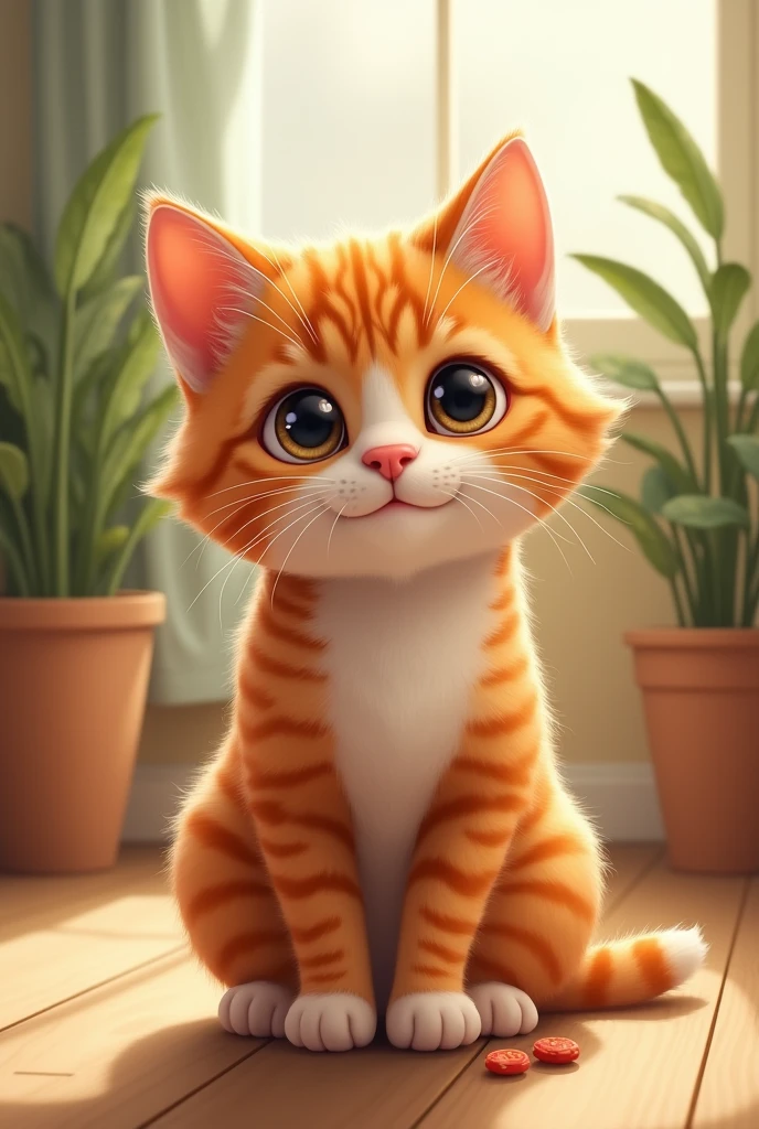 Cute orange cat picture