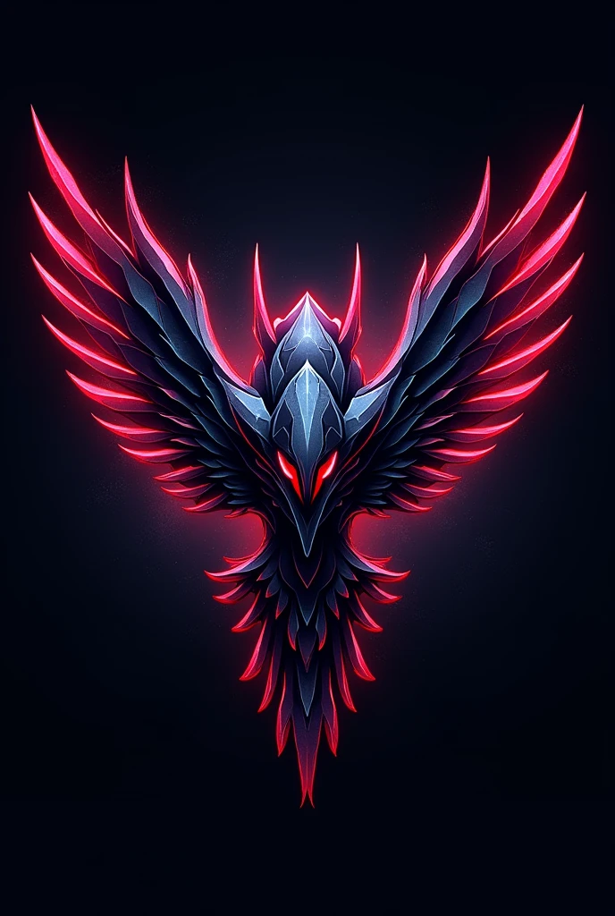 Make me tamiya mini 4WD phantom force logo with a car bird look like design
