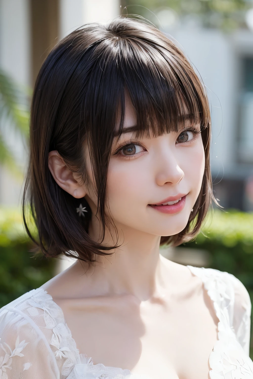 (software:1.8、masterpiece, Highest quality),1 person, alone, hyper Realistic, Realistic,Realistic, Looking at the audience, Light brown eyes:1.4,Brunette Short Bob Hair with highly detailed shiny hair, Brightly colored winter clothes, Lepangas:1.4), Outdoor, Mouth closed, Upper Body、big chest eye、eyelash、{Hugeな|big chest|Hugeなな|Mega} whole :2, chestの谷間:2、(((big chest eye、Short Bob Hair、Highlights from Students、Looking at the audience、She is very beautiful and cute、Show me your ears、Long neck、smile、Close your mouth and smile、Bangs and beautiful teeth)))、Ideal body type、(Nothing is drawn、A very beautiful pure white background:1.6)、美しいLong neck:1.4、(({Huge|big|Hugeな|Mega} chest, chestの谷間:2、Upper Bodyは服を着ていない:1.6))、(((Portraiture:2)))、Perfect Anatomy