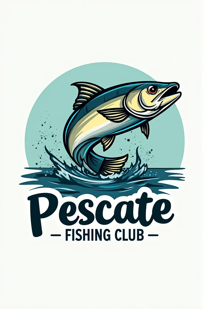 a fishing club logo with the name pescate is