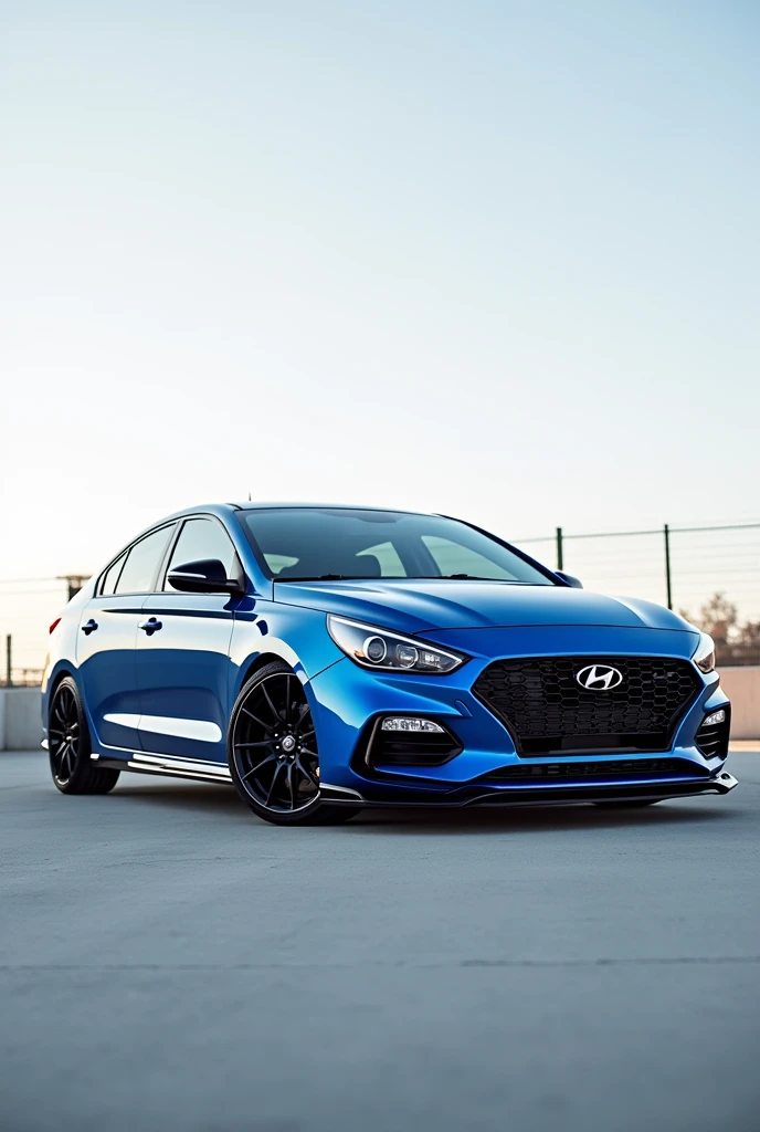 elantra 6 sport blue with amg custom monoblock wheels