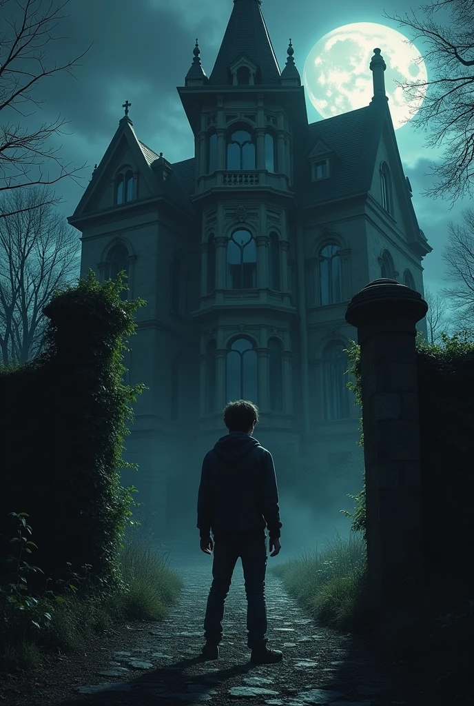 One brave young man decided to spend the night in the mansion.