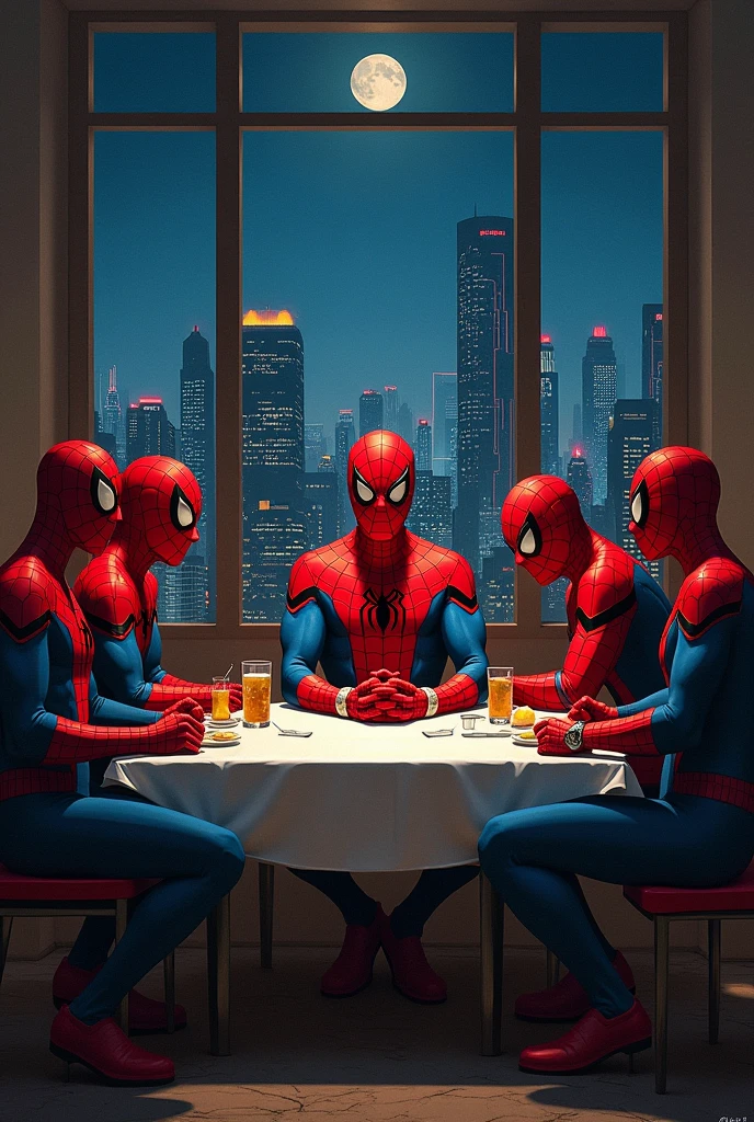 You can make me a painting of the last night or the last supper, but it has to be Spider-Man type theme and everything related to Spider-Man with that painting