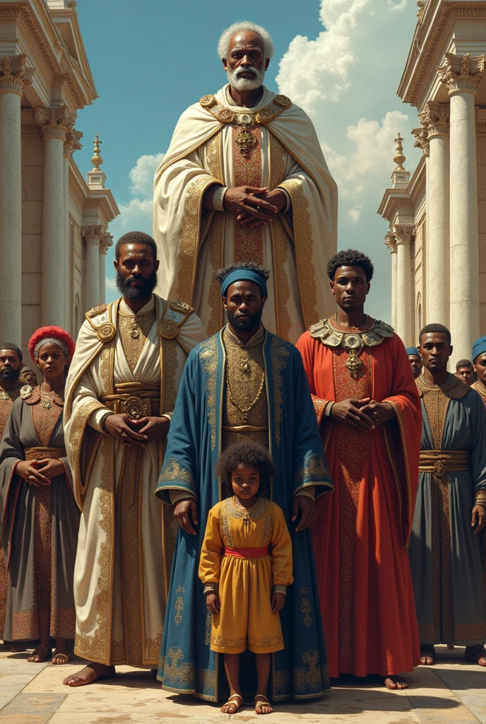 Eurocentric hierarchy showing white Europeans at the top and black human race at the bottom 