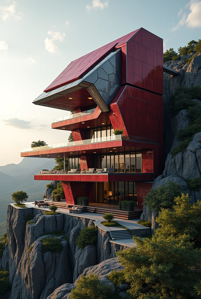 A villa for iron man with his structure and symbols