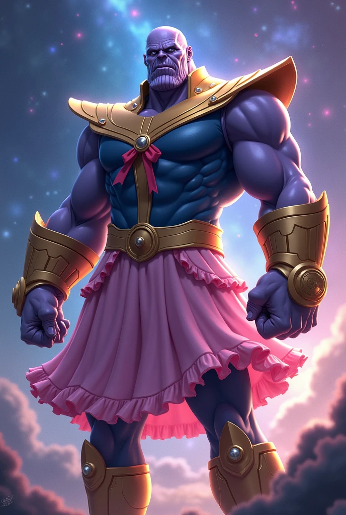Thanos dressed like a sailor moon dress