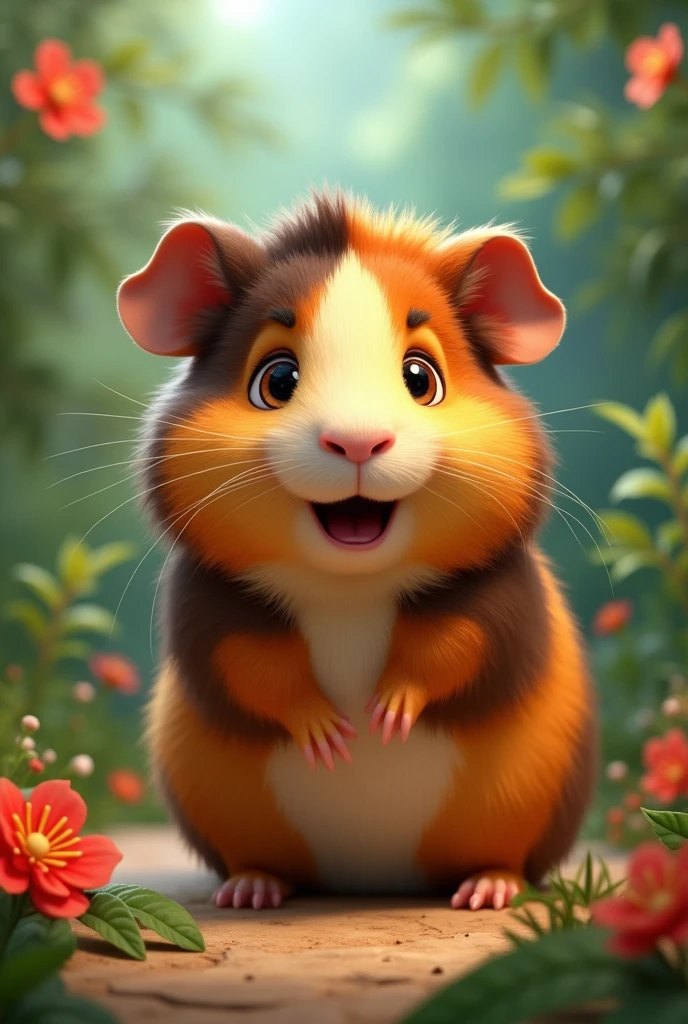 Peruvian guinea pig in animation